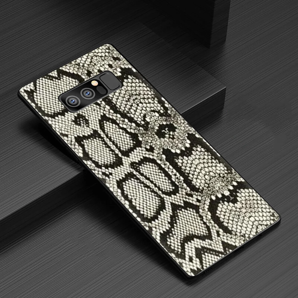 Силиконовый чехол из змеиной кожи питона для Galaxy A3 A5 A6 plus A7 A8 A9 S6 S7 Edge S8 S9 S10 S10e Note 8 9