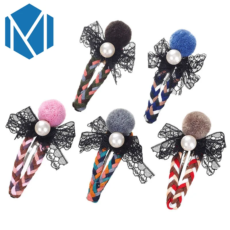 M MISM модные шикарные вязаные заколки для волос с искусственным жемчугом