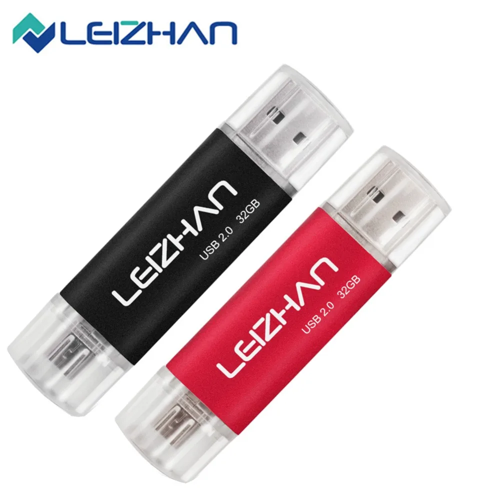 LEIZHAN фотостудия OTG USB флэш-накопитель микроперо-Накопитель Android накопитель памяти