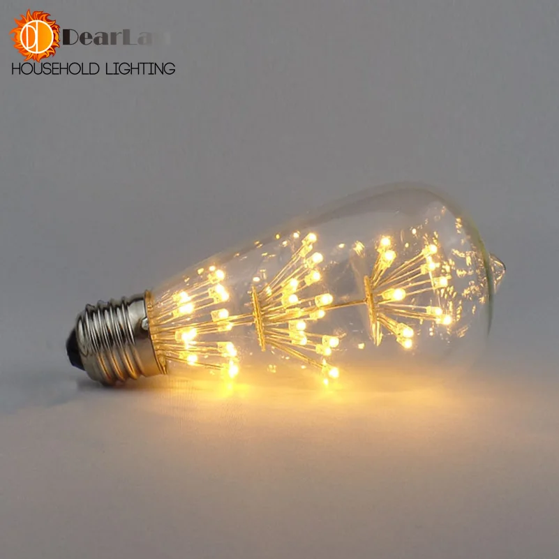 220 V-240 V E27 винтажный Ретро светодиодный светильник Эдисона 4W ST64/A19/G80 внутренний светодиодный светильник, Ночной светильник, рождественские подарки(BM50