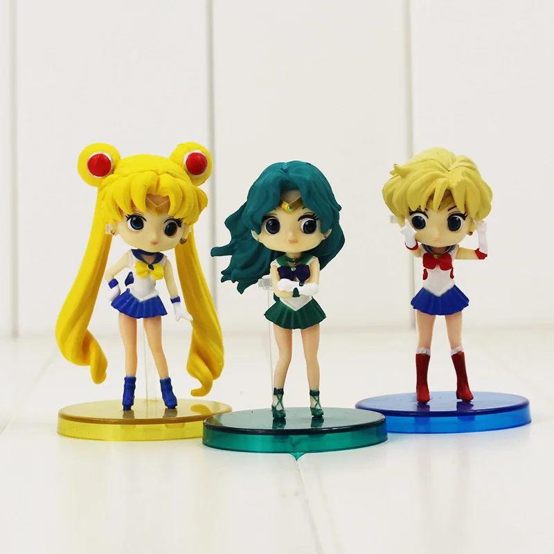 3 шт./компл. Q фигурки игрушки Tsukino Jupiter Makoto Venus Minako Aino аниме Модели кукол|figure toy|sailor