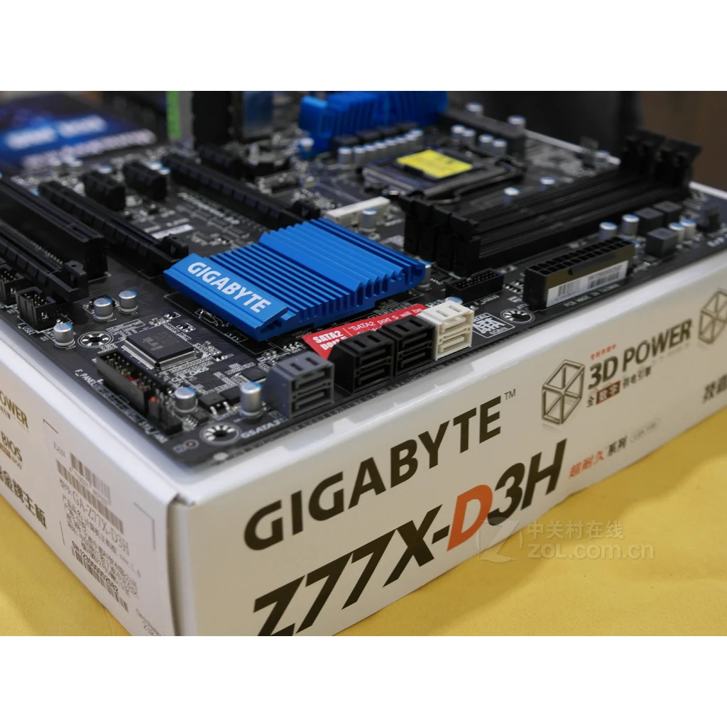Материнская плата LGA 1155 Z77 DDR3 Gigabyte GA Z77X D3H 100% USB3.0 32G Desktop SATA III системная PCI E 3 0