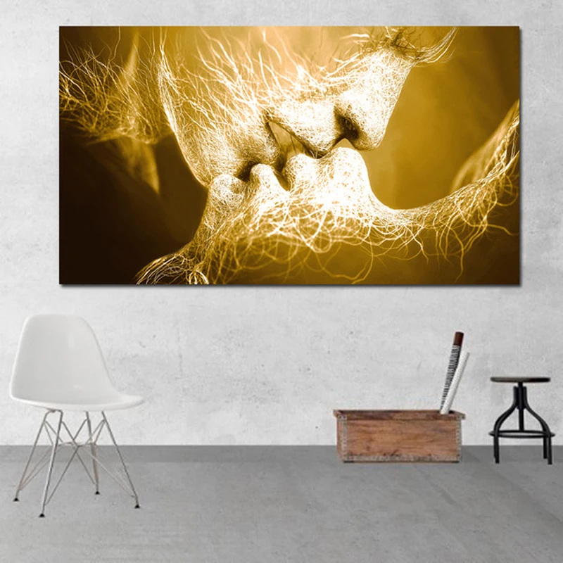 Kufwkey 5D DIY Diamond Painting Abstract decoration painting Love Kiss Full Square diamond mosaic Embroidery wall art | Дом и сад