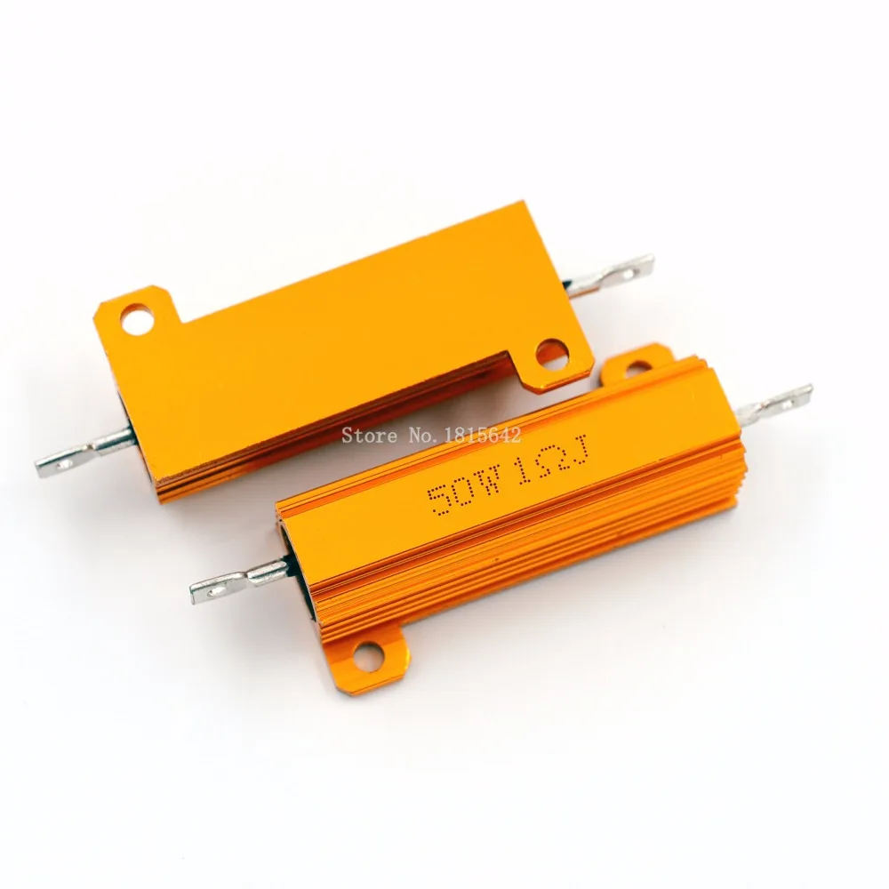 RX24 50 Вт 1R 1RJ металлический алюминиевый корпус высокой мощности резистор золотой