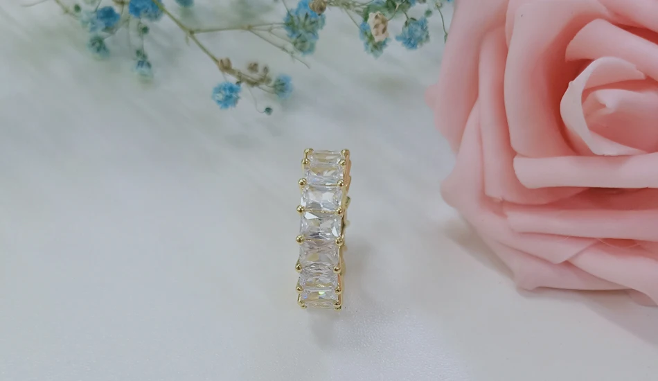 ORSA JEWELS женское кольцо обручальное и обручальное кольцо Роскошные AAA ослепительный фианит Вечность Кольца Модные женские ювелирные изделия AOR146