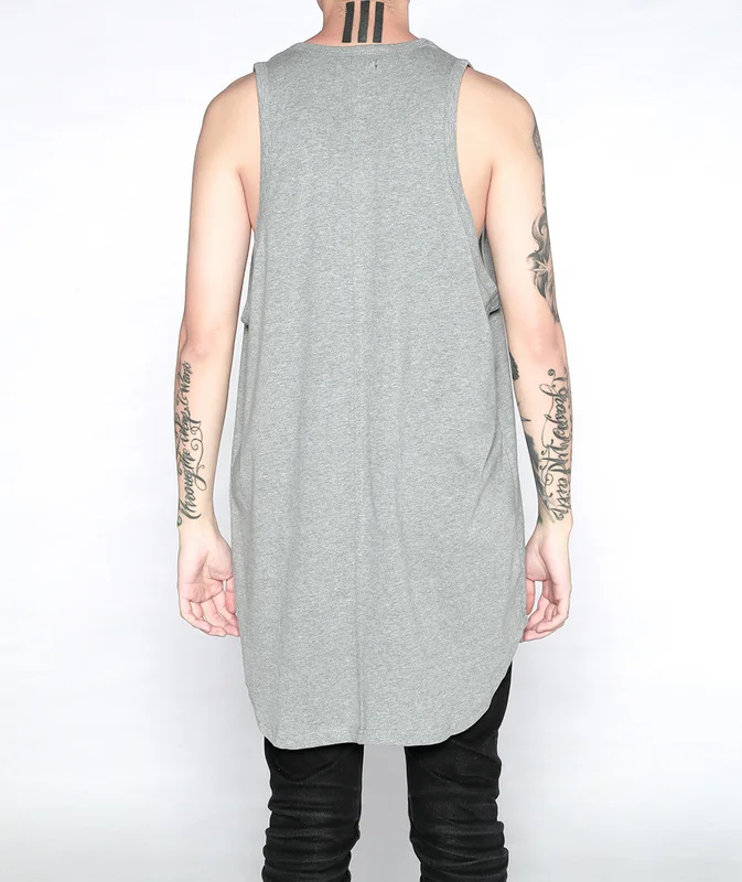 QoolXCWear майка в стиле хип хоп мужской приливной Свободный жилет с дырками Мужская