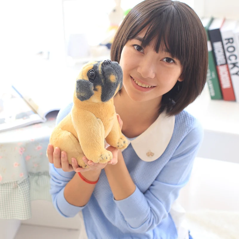 Мягкая игрушка собака Желтые Плюшевые игрушки Щенка Мопса кукла животного