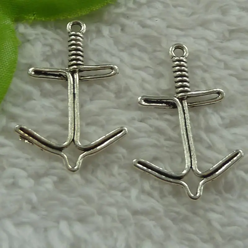192 шт. анкерные соединители из античного серебряного сплава 38x24 мм аксессуар