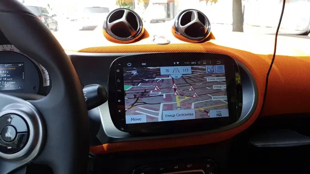 " Полный сенсорный экран Android 8,0 автомобильный DVD gps стерео для Mercedes Benz Smart радио SD Восьмиядерный 4 Гб ram Navi USB AUX TMPS OBD