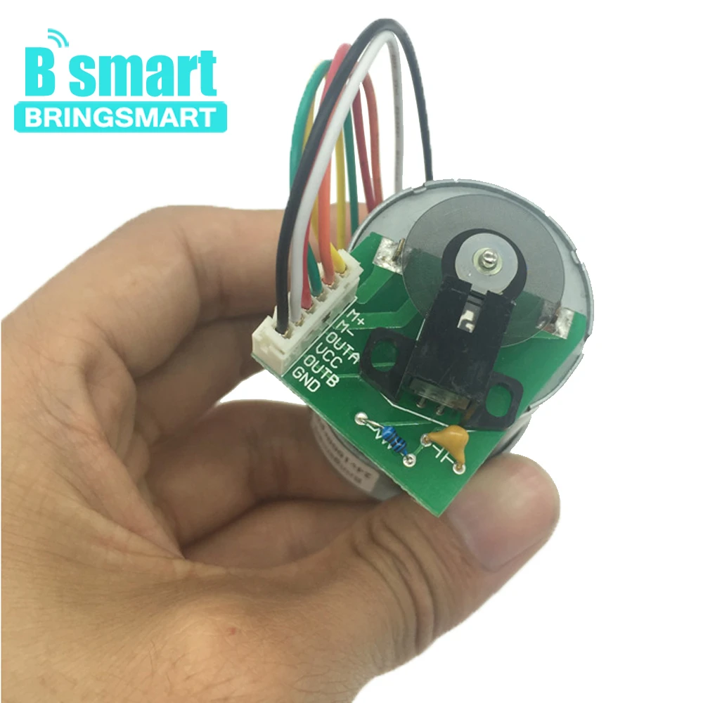 Фотоэлектрический мини-кодировщик Bringsmart 12 В 24 двигатель редуктора постоянного