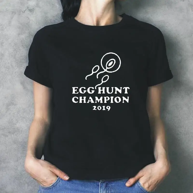 Новинка 2019 женская футболка с коротким рукавом Egg Hunt Champion модная смешная в стиле