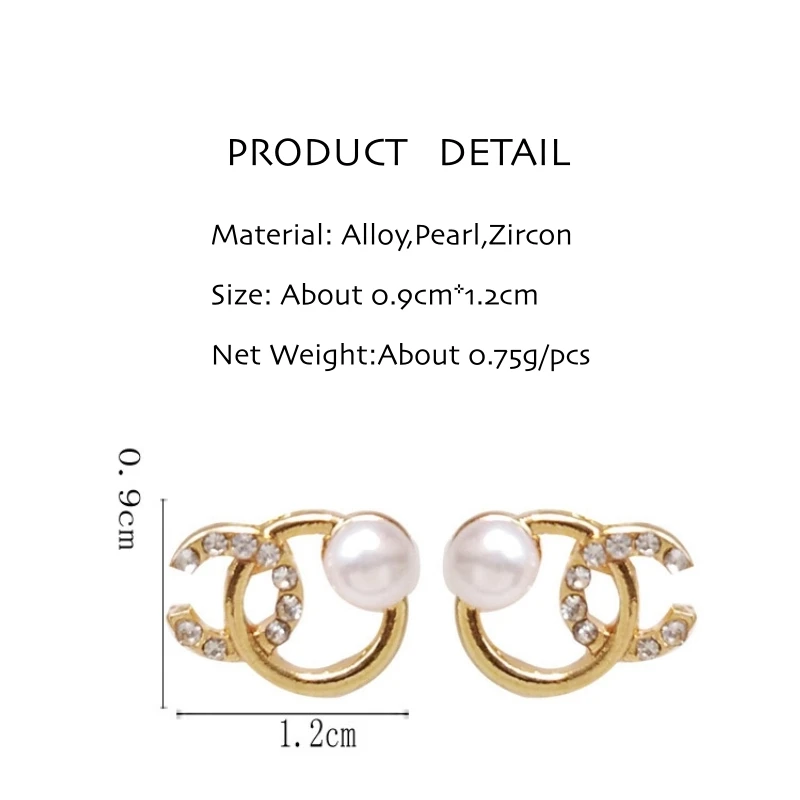 Fashion Pearl Stud Earring 2019 New Zircon Jewelry Elegant Gift For Women Wholesale Accessory | Украшения и аксессуары