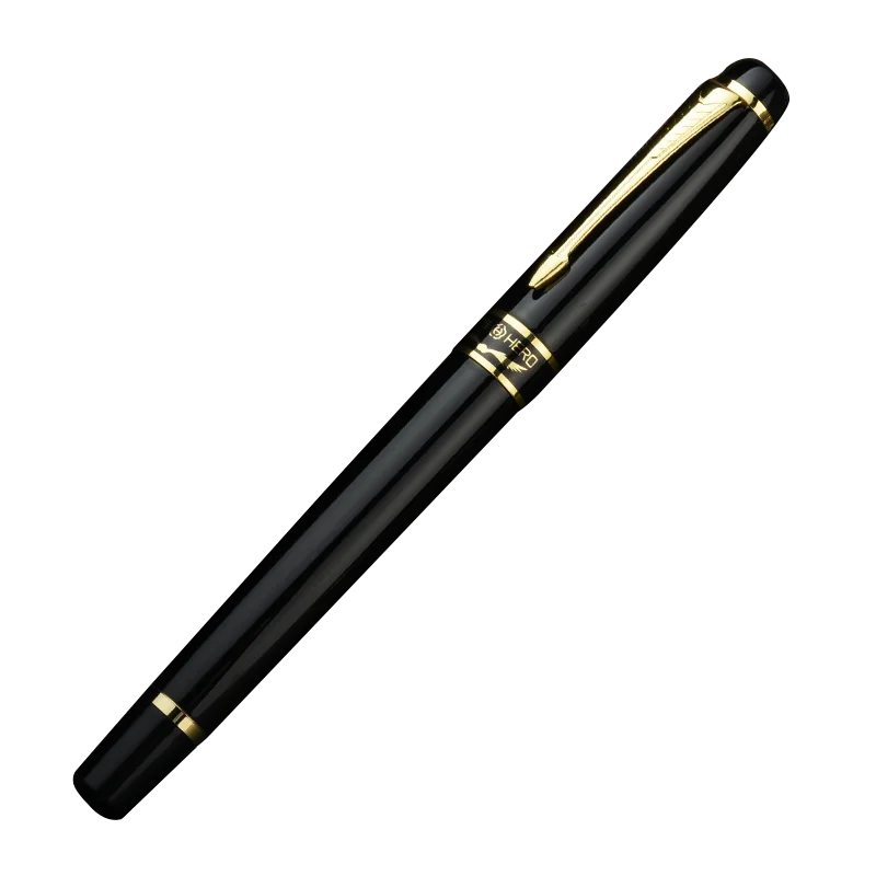 Hero 1501 Golden Eagle перьевая ручка Стандартный F Перо черный мешок упаковка Высококачественная подарочная ручка