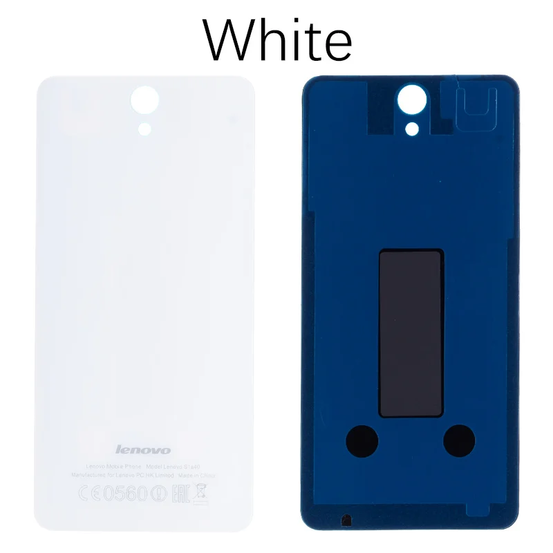 White Задняя крышка для Lenovo Vibe S1 A40 S1A40 на батарею черный белый - Цвет: White