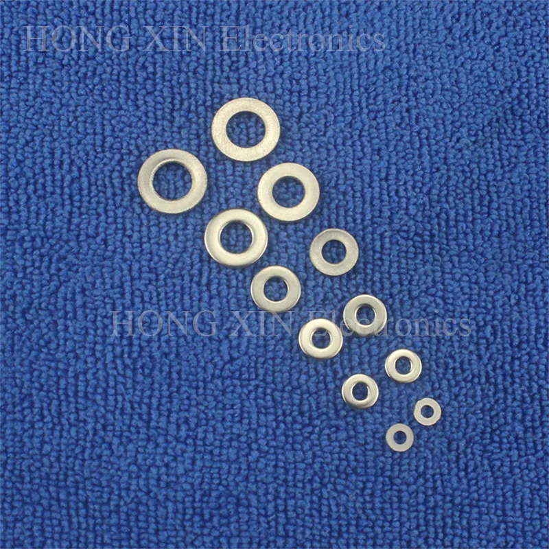 

500Pcs/set DIN125 M1.6 M2 M2.5 M3 M4 M5 304 Stainless Steel Flat Washer Plain Washer Gaskets Assortment Kit