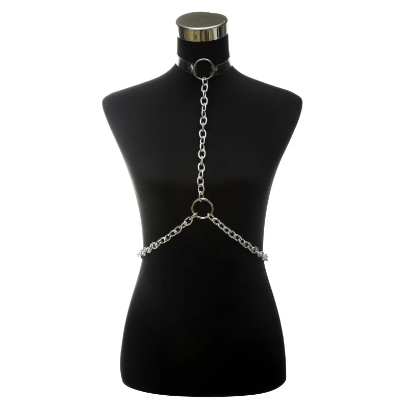 Goth body chain harness Gothic body chain women waist Belt festival girls Punk harness rave babe jewelry