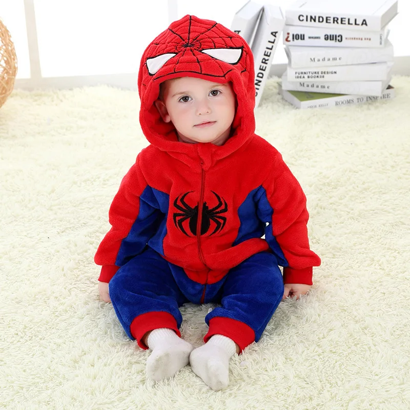Kigurumi/Детский костюм для косплея Капитан Америка Человек паук с рисунком животных