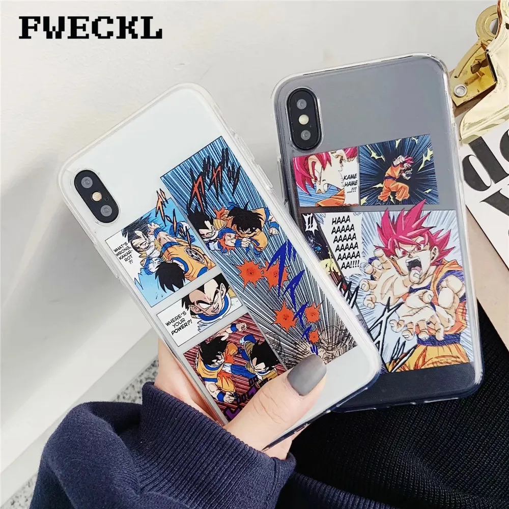 Новый аниме Dragon Ball Супер Гоку чехол для телефона iPhone 7 8 плюс 6 S Plus Ясно Мягкие TPU