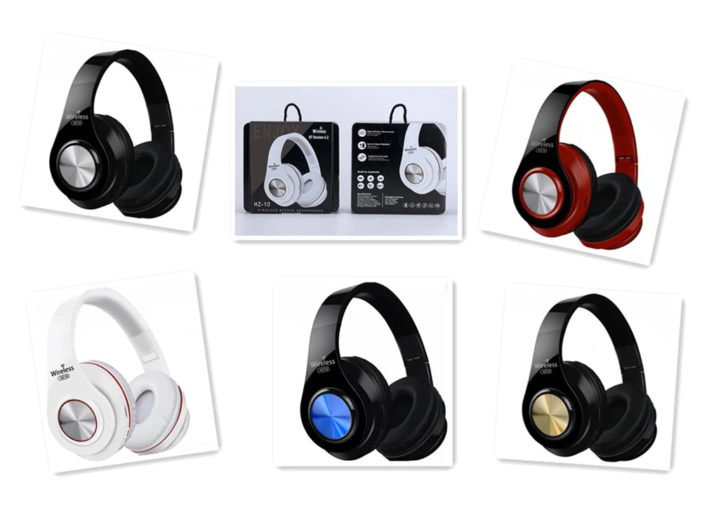 Наушники Bluetooth гарнитура Беспроводная FM радио TF карта HIFI наушники вызов бас с микрофоном складной длительный срок службы батареи