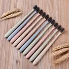 Портативная дорожная зубная щетка из мягкого бамбукового древесного угля, ручка для ухода за полостью рта, нано-антибактериальная зубная щетка, мини-насадки OA66