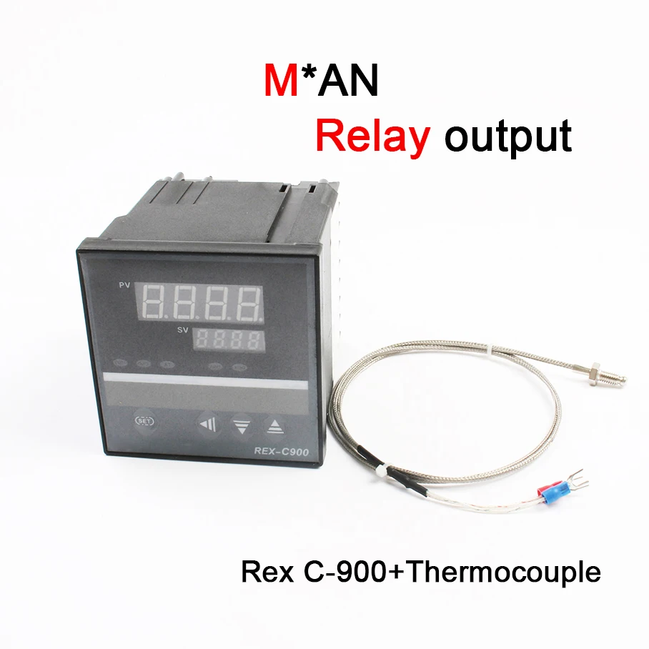 Set 2 Переключатель регулятора температуры Rex C900 Rex твердотельное реле SSR релейный выход Универсальный вход K Тип PT 220V~ 240V - Цвет: Set 2