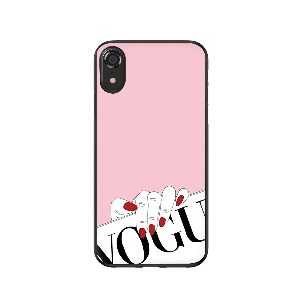 Модный женский Мягкий силиконовый чехол из ТПУ для iPhone 5 5S 6 6s 7 8 plus X XR XS 11 Pro Max - Цвет: B8