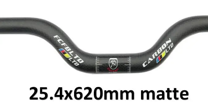 matte FCFB матовый углеродный руль rise 50 мм BMX горный MTB велосипед велосипедные ручки части 25,4/31,8*380- 740 мм - Цвет: matte