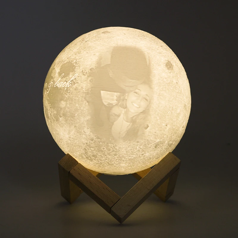 Новинка, индивидуальная, индивидуальная, 3D печать, Лунная лампа, зарядка через usb, Ночной светильник, сенсорный датчик, контроль, лунный светильник, Прямая поставка