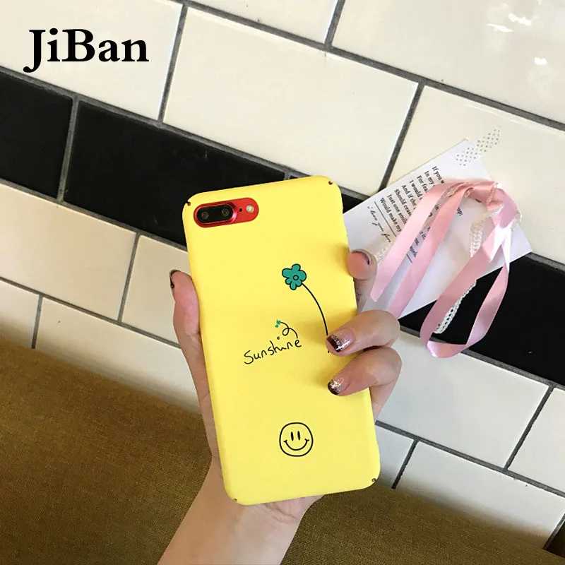 Чехлы JiBan для iphone 6s 7 8 Plus ультра тонкие чехлы с надписью Sunshine милые жесткие