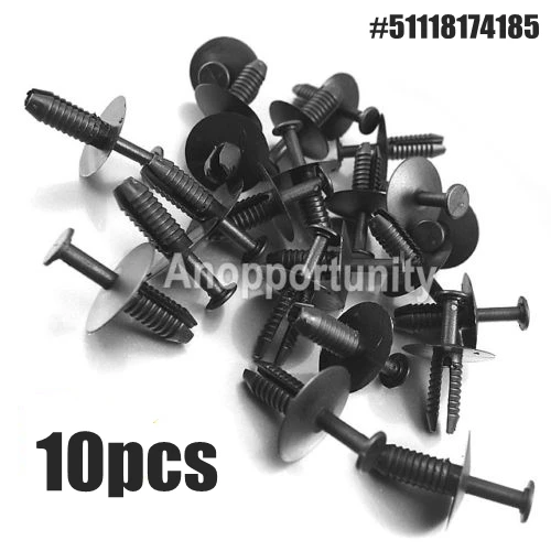 

Черные нейлоновые фиксаторы заклепок бампера для BMW 10x51118174185 1997-2011