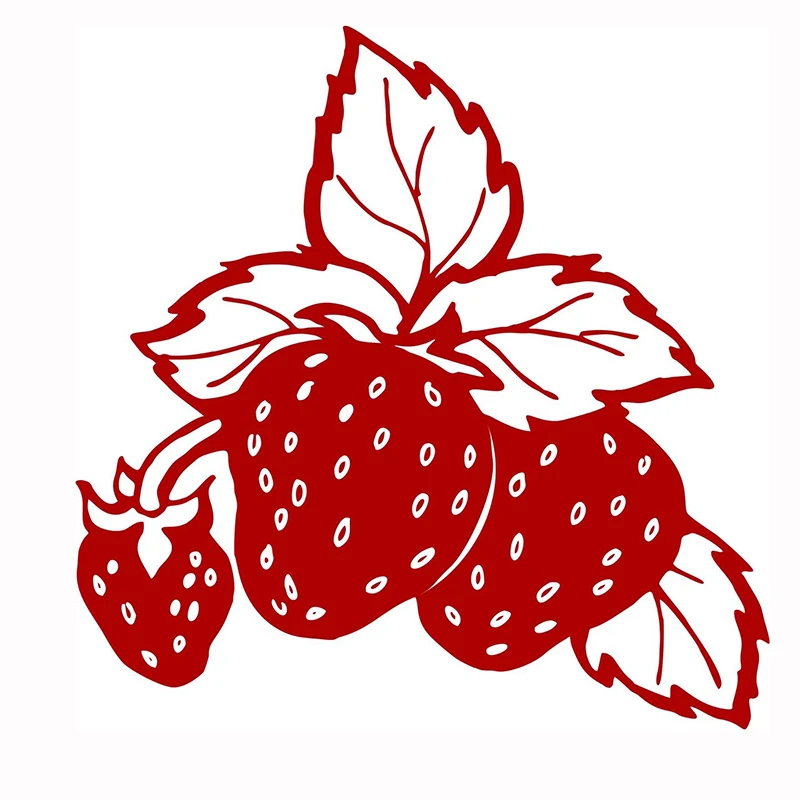 

Strawberries Food Strawberry Fruit Car Truck Window Laptop Vinyl Decal Sticker Rear Window Car Sticker