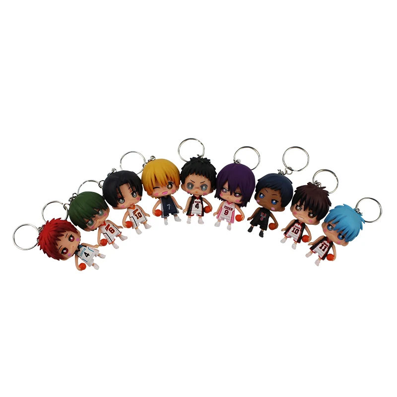 9 шт./лот Мультфильм Аниме Kuroko's Баскетбол Kuroko no Basuke ПВХ фигурка брелок игрушки