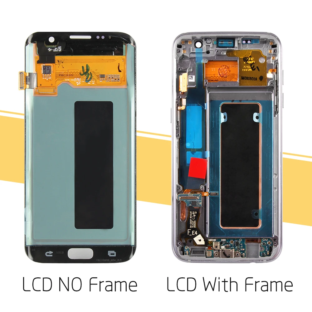 AMOLED для Samsung S7 edge LCD Galaxy G935 G935F дисплей экран сенсорный дигитайзер сборка запасные