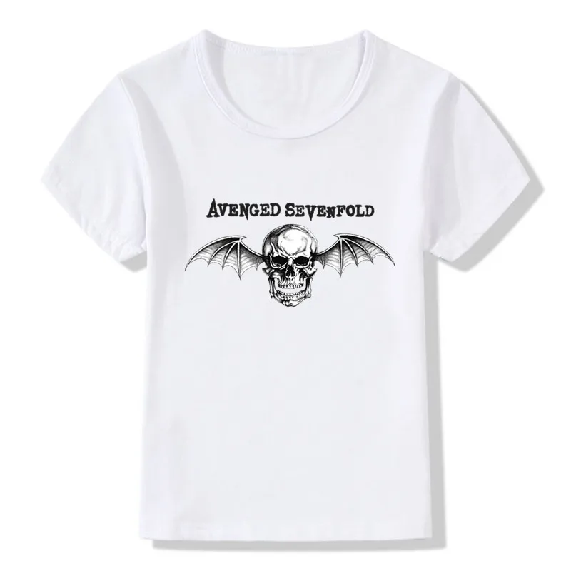 Детская футболка с принтом Avenged Sevenfold летние детские топы для мальчиков и девочек
