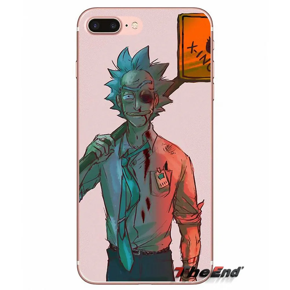 Для Apple iPhone X 4 4S 5 5S SE 5C 6 6S 7 8 Plus 6Plus 7plus 8plus Fundas Coque Family Rick And Morty SPACE NEBULA TPU чехол |