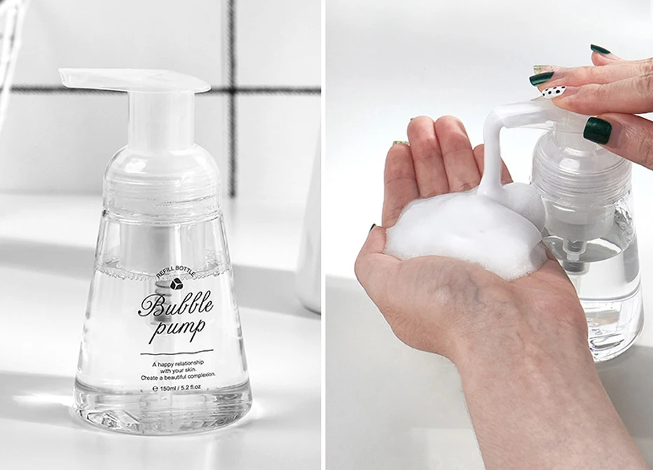 Soap Dispenser Foaming Bottle Mousses Facial Cleanser Bottle Shampoo Shower Gel Foam Pump Bottle 150/300ml