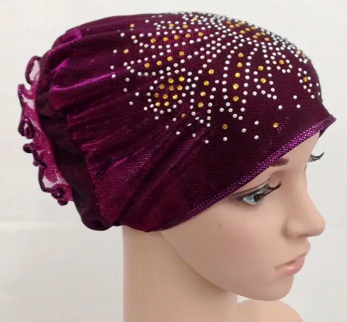 Готов носить бриллианты мусульманская Кепка Женская Внутренняя Хиджаб |