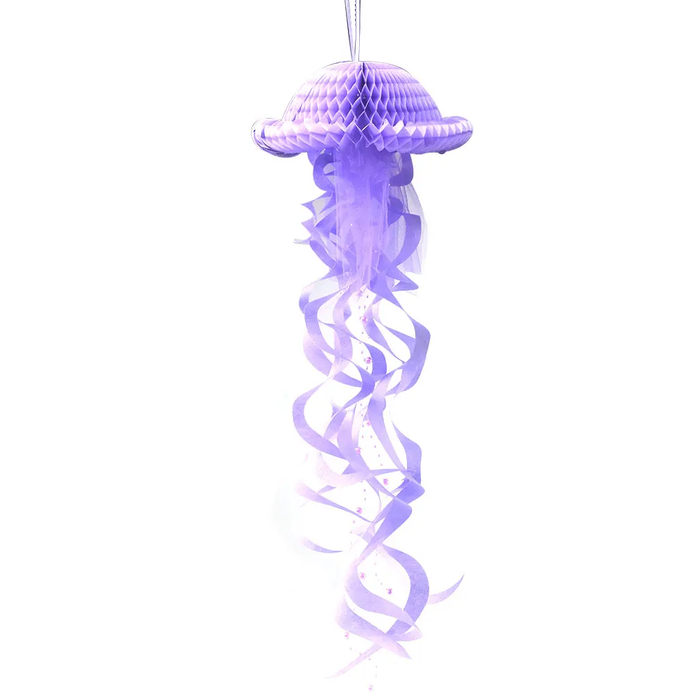 Honeycomb Supplies Paper Ocean DIY Craft Wall Hanging Decoration Birthday Ceilings Wedding Jellyfish Swirls Event Party Pendant