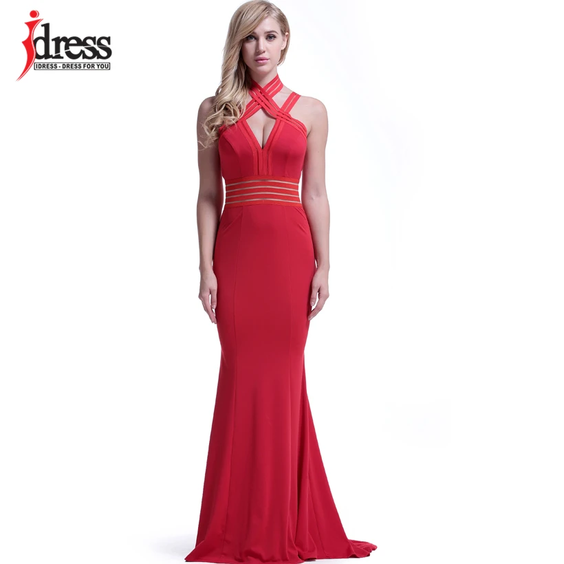 IDress 2018 новое вечернее длинное платье сексуальное с открытой спиной Открытое