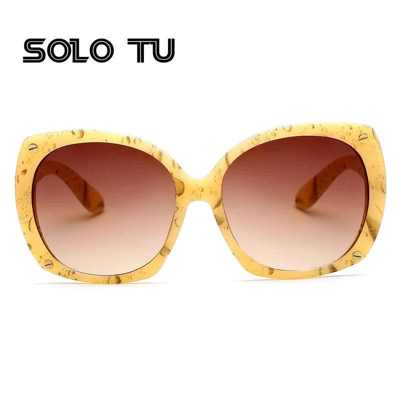 2017 женские негабаритные солнцезащитные очки черные Роскошные ретро большие