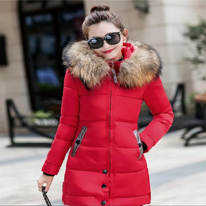 Европейская и американская Женская хлопковая куртка пальто 4XL длинная теплая