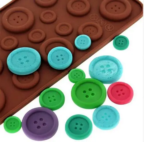 Симпатичные Силиконовые формы в форме кнопки желе \ мыло шоколадная форма DIY