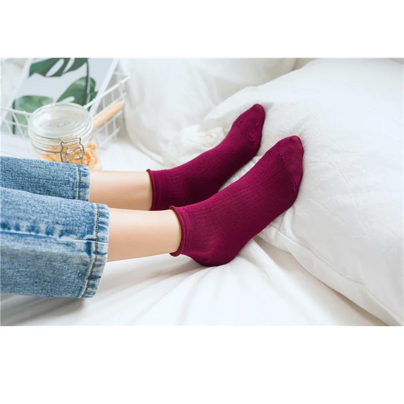 Носки Veridical женские из бамбукового волокна однотонные свободные короткие носки