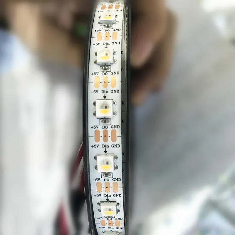 SK6812(аналогичный WS2812B WS2812) Светодиодная лента, RGBCW RGBWW белый/черный PCB Индивидуально адресуемый IC IP30/IP65/IP67 DC5V 1 м/4 м/5 м