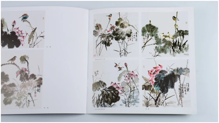 Книга для входа китайской живописи техники рисования свободными руками: Lotus 22