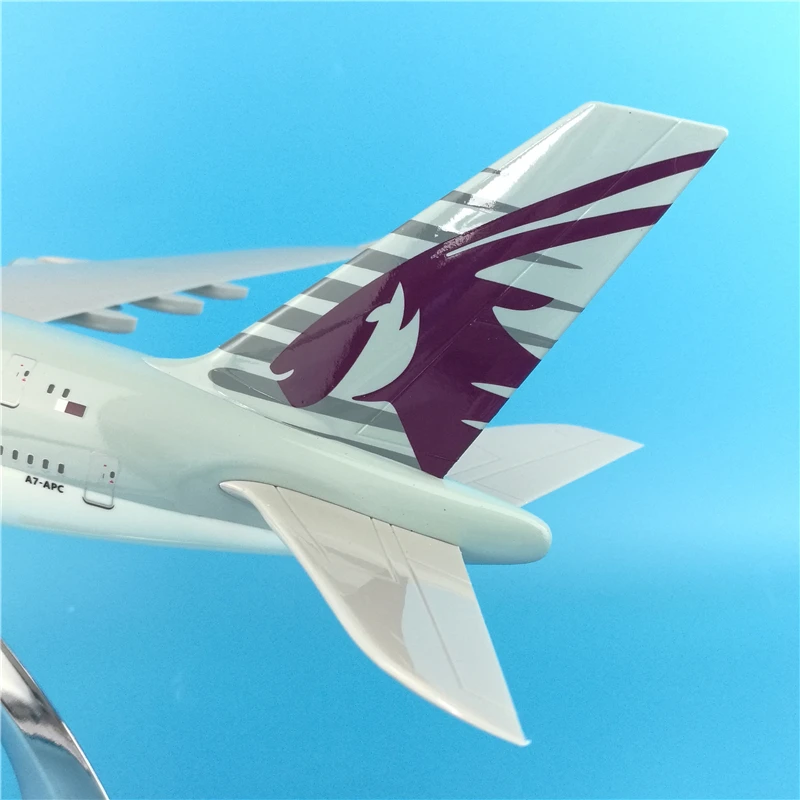 36 см A380 Катар авиакомпаний Аэробус модель Международный авиационно дыхательные