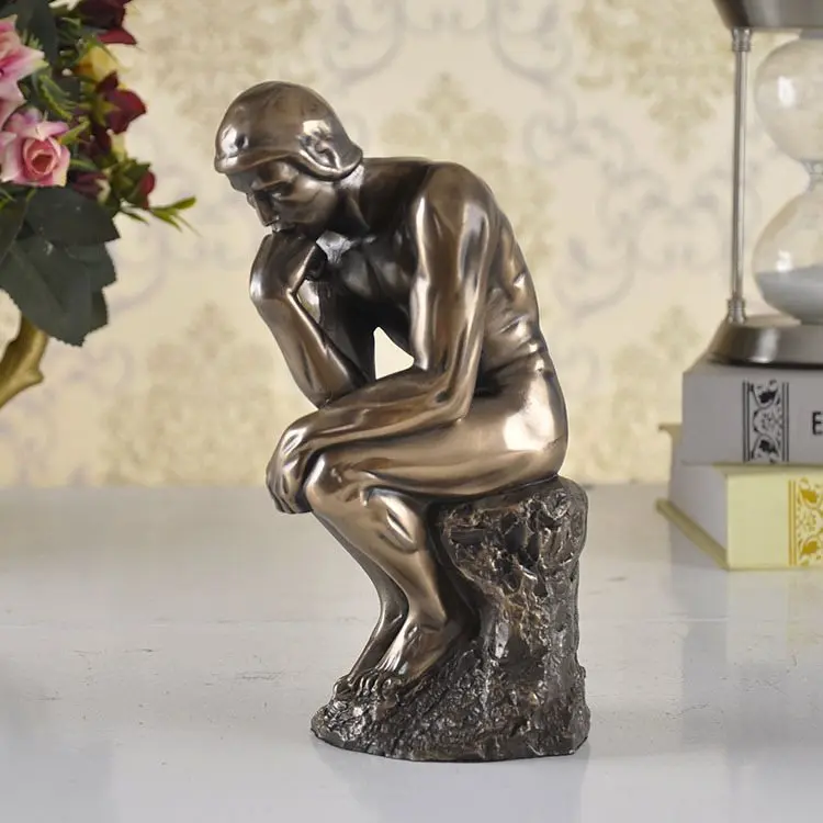 Thinker украшение классическая домашняя Вилла персонажа литой меди процесс|Бусины| |