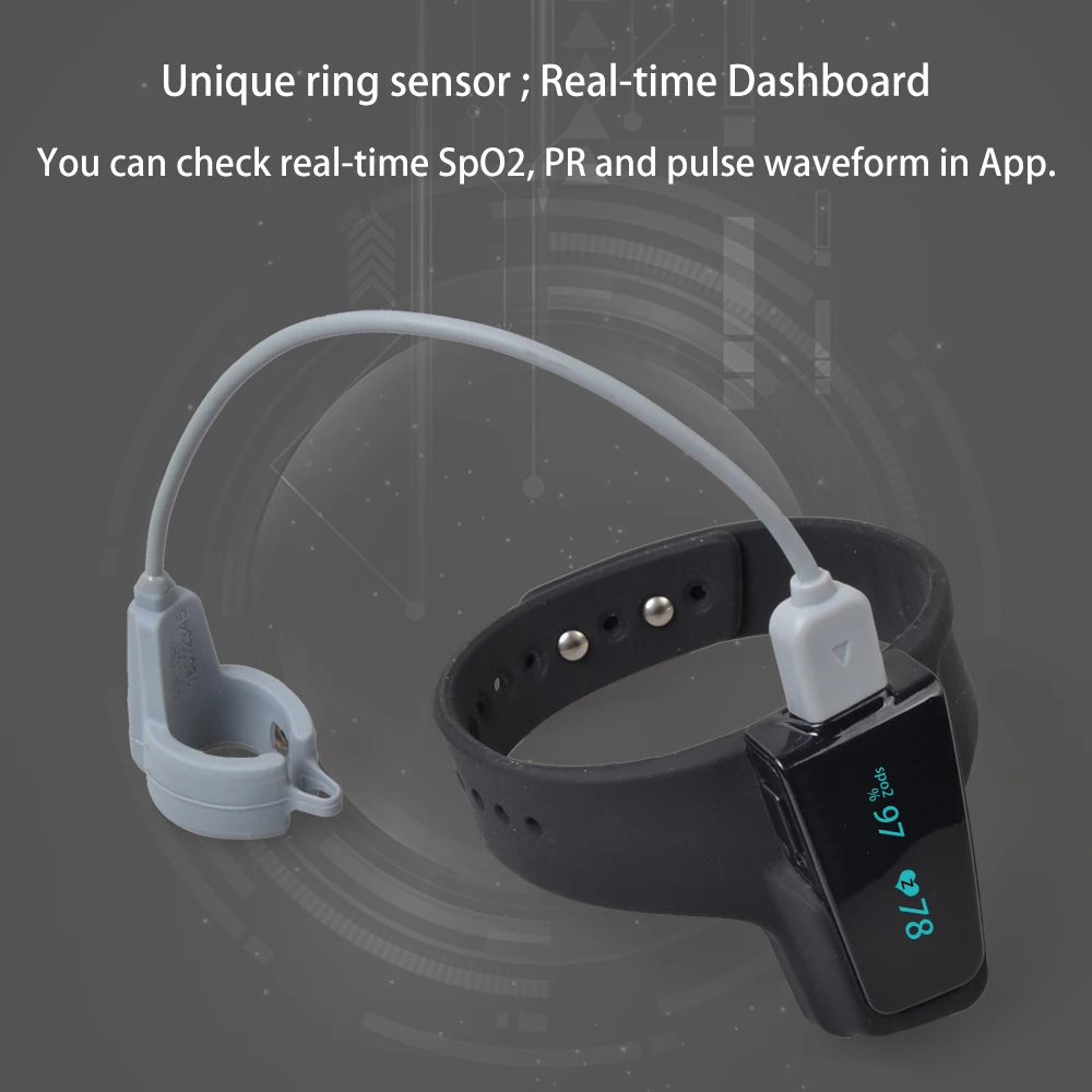 ELERA Пульсоксиметр Часы Bluetooth Смарт наручные Портативный OLED монитор апноэ сна бессонница сердцебиение палец Pulsioximetro