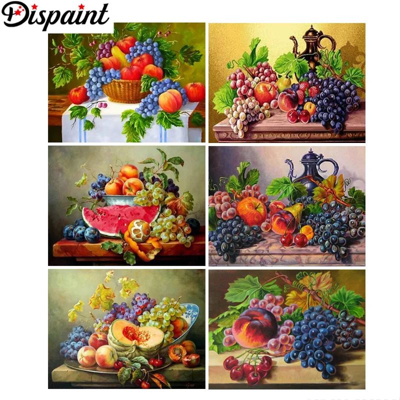 

Dispaint Full Square/Round Drill 5D DIY Diamond Painting "Fruit landscape" 3D Embroidery Cross Stitch 5D Home Decor Gift