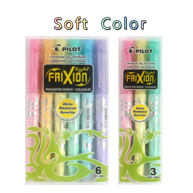 Япония пилот frixion 1 комплект 3/6 цвет стираемые флуоресцентный маркер ручка